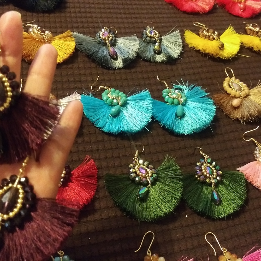 Aretes de Abanico lote 15